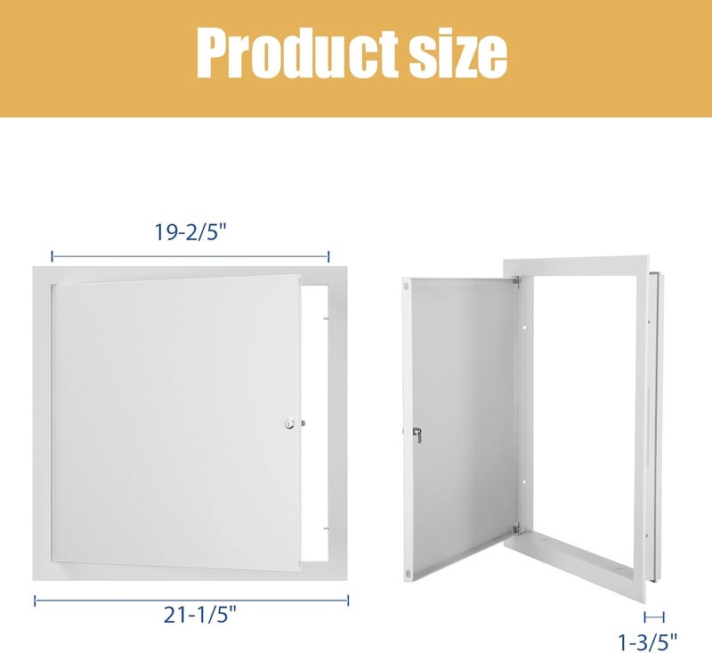 Joogto Thicken 1mm 20 x 20 Access Panel for Drywall,Attic Door, Ceiling Access Panel for Drywall,20x20 Metal Access Panels are Thickened to 1mm to Solve The Problem of Fragile Panels(Screwdriver Latch) - Image 3